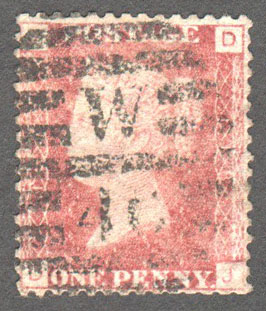 Great Britain Scott 33 Used Plate 118 - DJ (2) - Click Image to Close